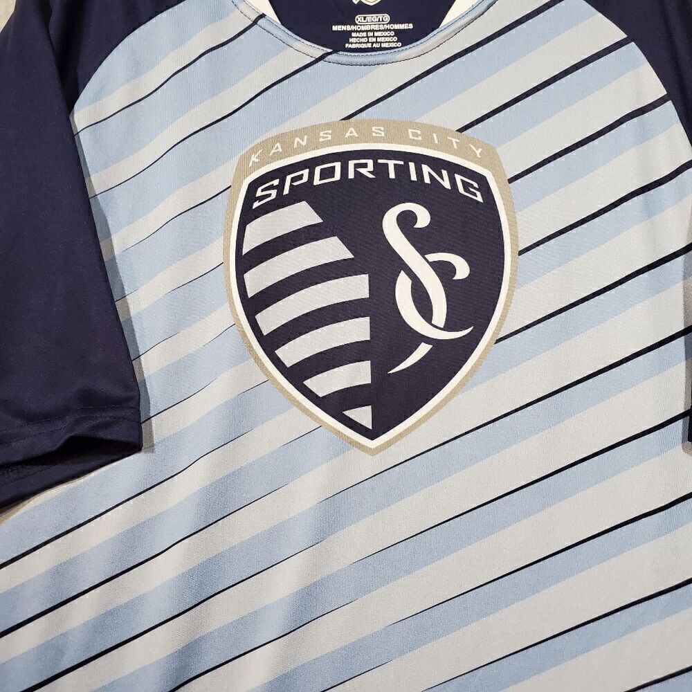 Sporting Kansas City Jersey Men XL Blue MLS Soccer Round Neck Pullover Vtg - Picture 5 of 7